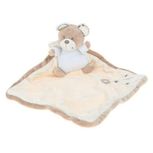  cuddles ours plat losange beige marron bleu écharpe 